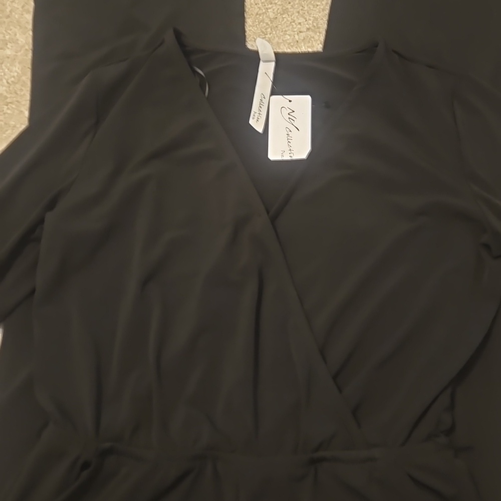 Ny Collection Womens Black Jumpsuit Size Small Petite - Picture 2 of 4